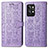 Leather Case Stands Fashionable Pattern Flip Cover Holder S03D for Realme GT2 Pro 5G Purple