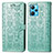 Leather Case Stands Fashionable Pattern Flip Cover Holder S03D for Realme Narzo 50 Pro 5G Green