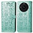 Leather Case Stands Fashionable Pattern Flip Cover Holder S03D for Realme Narzo 60 Pro 5G Green