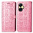 Leather Case Stands Fashionable Pattern Flip Cover Holder S03D for Realme Narzo N55