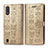 Leather Case Stands Fashionable Pattern Flip Cover Holder S03D for Samsung Galaxy A01 SM-A015