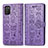 Leather Case Stands Fashionable Pattern Flip Cover Holder S03D for Samsung Galaxy A03s Purple