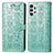 Leather Case Stands Fashionable Pattern Flip Cover Holder S03D for Samsung Galaxy A13 4G Green