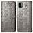 Leather Case Stands Fashionable Pattern Flip Cover Holder S03D for Samsung Galaxy A22s 5G Gray