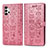 Leather Case Stands Fashionable Pattern Flip Cover Holder S03D for Samsung Galaxy A32 4G