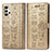 Leather Case Stands Fashionable Pattern Flip Cover Holder S03D for Samsung Galaxy A32 4G