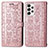 Leather Case Stands Fashionable Pattern Flip Cover Holder S03D for Samsung Galaxy A33 5G