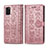 Leather Case Stands Fashionable Pattern Flip Cover Holder S03D for Samsung Galaxy A41