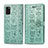 Leather Case Stands Fashionable Pattern Flip Cover Holder S03D for Samsung Galaxy A41 Green