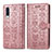 Leather Case Stands Fashionable Pattern Flip Cover Holder S03D for Samsung Galaxy A50S