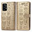 Leather Case Stands Fashionable Pattern Flip Cover Holder S03D for Samsung Galaxy A52 4G