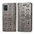 Leather Case Stands Fashionable Pattern Flip Cover Holder S03D for Samsung Galaxy A71 4G A715 Gray