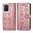 Leather Case Stands Fashionable Pattern Flip Cover Holder S03D for Samsung Galaxy A91
