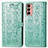 Leather Case Stands Fashionable Pattern Flip Cover Holder S03D for Samsung Galaxy F13 4G Green