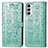 Leather Case Stands Fashionable Pattern Flip Cover Holder S03D for Samsung Galaxy F23 5G Green