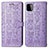 Leather Case Stands Fashionable Pattern Flip Cover Holder S03D for Samsung Galaxy F42 5G Purple