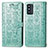 Leather Case Stands Fashionable Pattern Flip Cover Holder S03D for Samsung Galaxy F52 5G Green