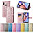 Leather Case Stands Fashionable Pattern Flip Cover Holder S03D for Samsung Galaxy M01s