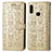 Leather Case Stands Fashionable Pattern Flip Cover Holder S03D for Samsung Galaxy M01s