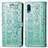 Leather Case Stands Fashionable Pattern Flip Cover Holder S03D for Samsung Galaxy M02 Green