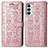 Leather Case Stands Fashionable Pattern Flip Cover Holder S03D for Samsung Galaxy M23 5G