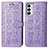 Leather Case Stands Fashionable Pattern Flip Cover Holder S03D for Samsung Galaxy M23 5G