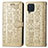 Leather Case Stands Fashionable Pattern Flip Cover Holder S03D for Samsung Galaxy M32 4G