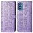 Leather Case Stands Fashionable Pattern Flip Cover Holder S03D for Samsung Galaxy M52 5G