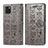 Leather Case Stands Fashionable Pattern Flip Cover Holder S03D for Samsung Galaxy M60s Gray