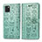 Leather Case Stands Fashionable Pattern Flip Cover Holder S03D for Samsung Galaxy M60s Green
