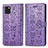 Leather Case Stands Fashionable Pattern Flip Cover Holder S03D for Samsung Galaxy M60s Purple