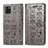 Leather Case Stands Fashionable Pattern Flip Cover Holder S03D for Samsung Galaxy Note 10 Lite Gray