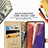 Leather Case Stands Fashionable Pattern Flip Cover Holder S03D for Samsung Galaxy Note 20 5G