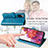 Leather Case Stands Fashionable Pattern Flip Cover Holder S03D for Samsung Galaxy S20 FE (2022) 5G