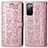 Leather Case Stands Fashionable Pattern Flip Cover Holder S03D for Samsung Galaxy S20 Lite 5G