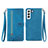 Leather Case Stands Fashionable Pattern Flip Cover Holder S03D for Samsung Galaxy S21 5G