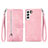 Leather Case Stands Fashionable Pattern Flip Cover Holder S03D for Samsung Galaxy S22 Plus 5G