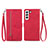 Leather Case Stands Fashionable Pattern Flip Cover Holder S03D for Samsung Galaxy S22 Plus 5G