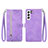 Leather Case Stands Fashionable Pattern Flip Cover Holder S03D for Samsung Galaxy S22 Plus 5G