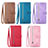 Leather Case Stands Fashionable Pattern Flip Cover Holder S03D for Samsung Galaxy S22 Plus 5G