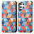 Leather Case Stands Fashionable Pattern Flip Cover Holder S03D for Samsung Galaxy S22 Ultra 5G