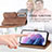 Leather Case Stands Fashionable Pattern Flip Cover Holder S03D for Samsung Galaxy S23 Plus 5G