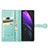 Leather Case Stands Fashionable Pattern Flip Cover Holder S03D for Samsung Galaxy Z Fold3 5G