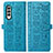 Leather Case Stands Fashionable Pattern Flip Cover Holder S03D for Samsung Galaxy Z Fold3 5G