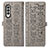 Leather Case Stands Fashionable Pattern Flip Cover Holder S03D for Samsung Galaxy Z Fold3 5G