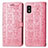 Leather Case Stands Fashionable Pattern Flip Cover Holder S03D for Sharp Aquos wish3