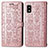 Leather Case Stands Fashionable Pattern Flip Cover Holder S03D for Sharp Aquos wish3