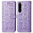 Leather Case Stands Fashionable Pattern Flip Cover Holder S03D for Sony Xperia 1 III