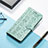 Leather Case Stands Fashionable Pattern Flip Cover Holder S03D for Sony Xperia 1 IV Green