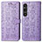 Leather Case Stands Fashionable Pattern Flip Cover Holder S03D for Sony Xperia 1 V